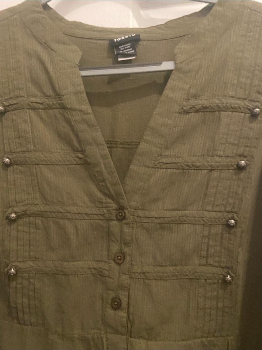 Torrid 3 3x Military Lightweight Shirt - Picture 2 of 5